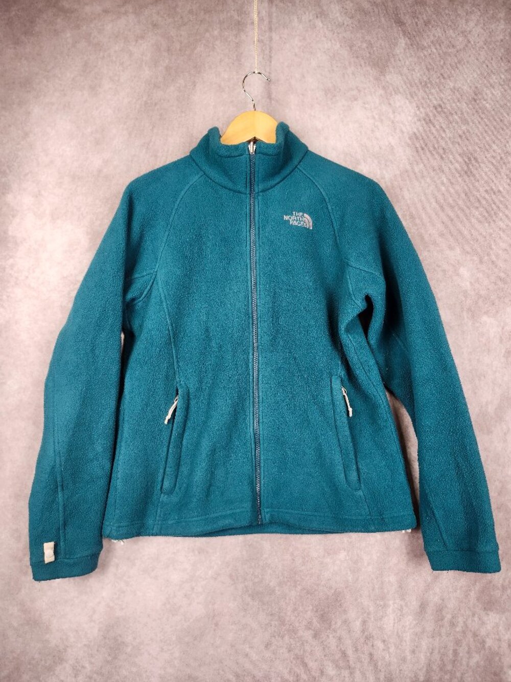 The North Face Teal Full Zip Fleece Jacket Size Medium